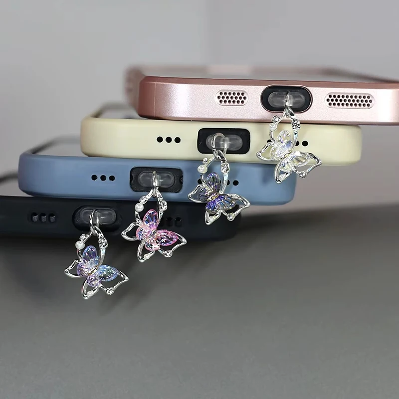 Mobile Tech Accessories - Butterfly Phone Dust Plug Hanging Ornament