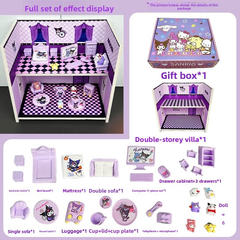 Cute Cartoon Miniature Dollhou - Kawaii Tech Accessories ulasan dan harga