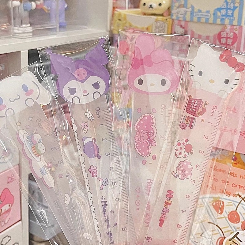 Cinnamoroll Ruler Cute Sanrio  - Kawaii Tech Accessories ulasan dan harga