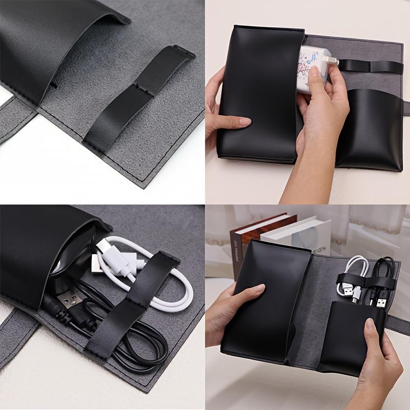 1PC PU Leather Multi-Compartme - Tech Accessories Storage ulasan dan harga